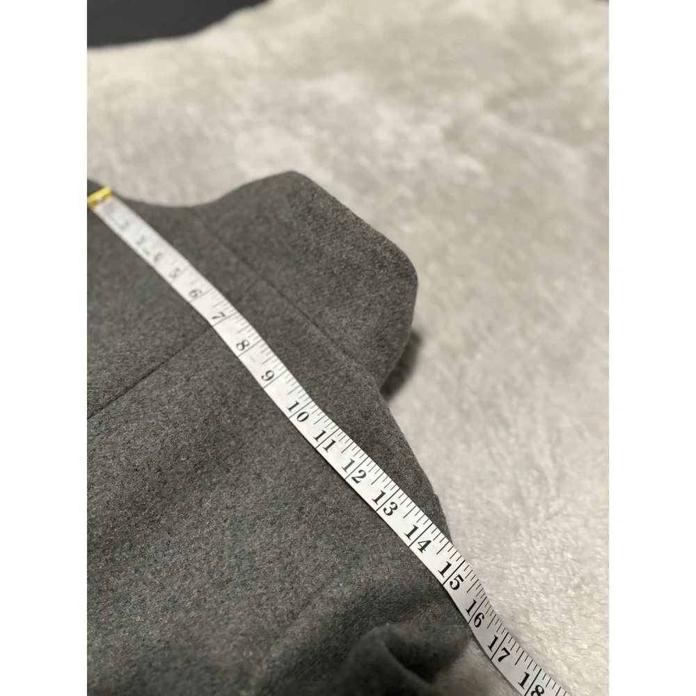 J Crew Mercantile Coat‎ Womens 4 Gray Wool Blend Funnel Neck Jacket Style J6140 - Picture 6 of 9
